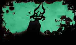 The dark forest black between